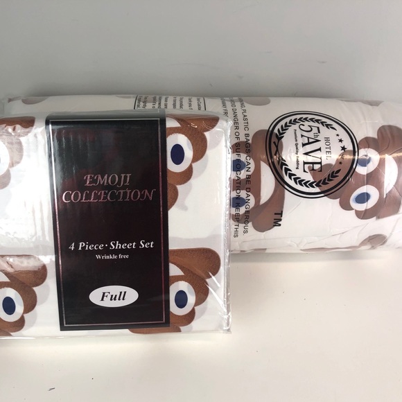 Hotel 5th Ave Bedding Poop Emoji 4 Pc Sheet Comforter Set Full Nwt Poshmark